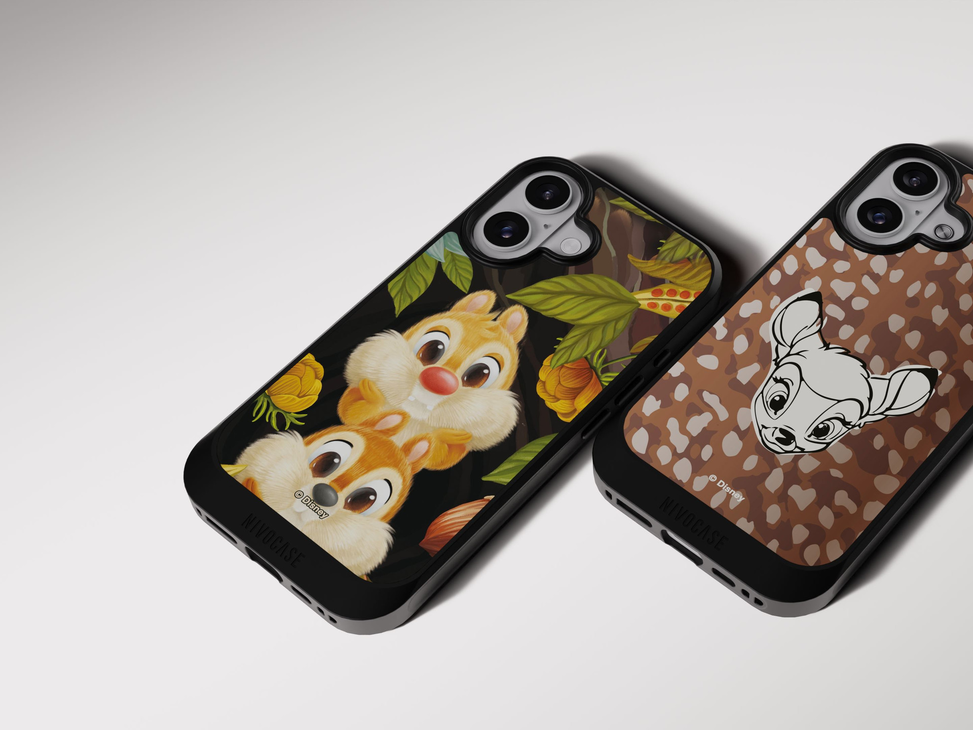 Étuis pour téléphone portable NIVOCASE aux motifs automnaux de Chip et Chap et Bambi
