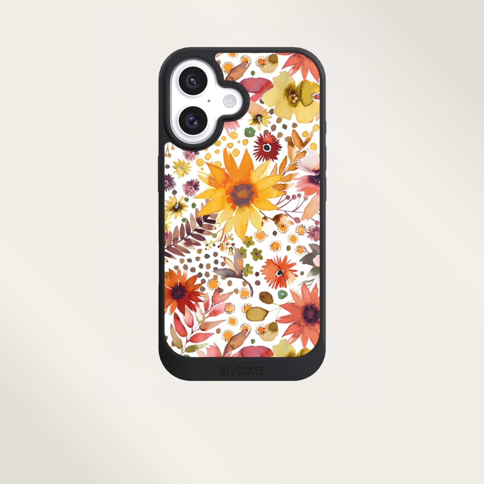 Handyhülle von NIVOCASE mit herbstlichem Blumenmuster