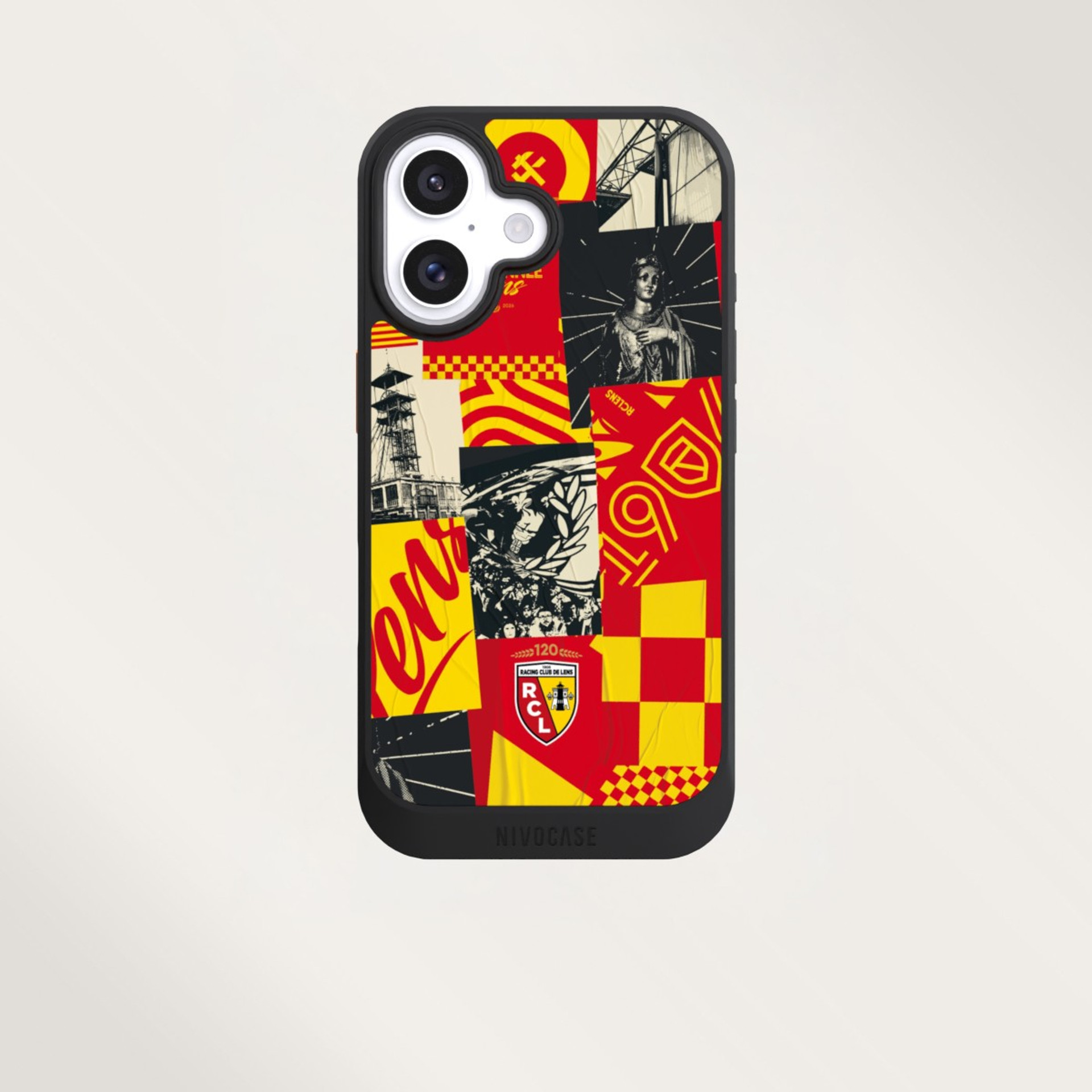 Coque de téléphone portable NIVOCASE au motif « Collagen », sous licence officielle du RC Lens.