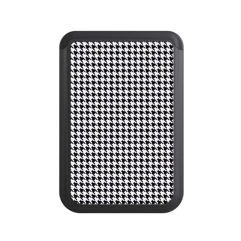  Cardholder Hahnentritt Schwarz Weiß
