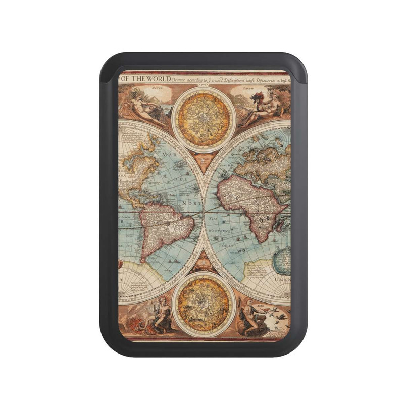  Cardholder Vintage Weltkarte