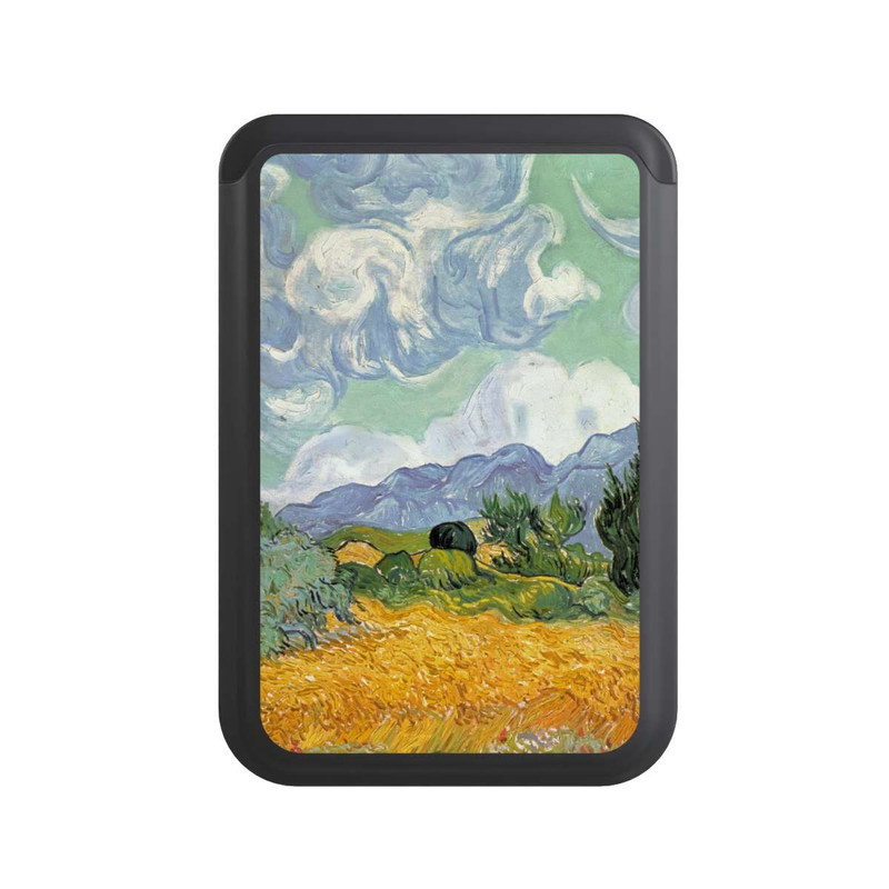  Cardholder Champ de Blé Avec Cyprès