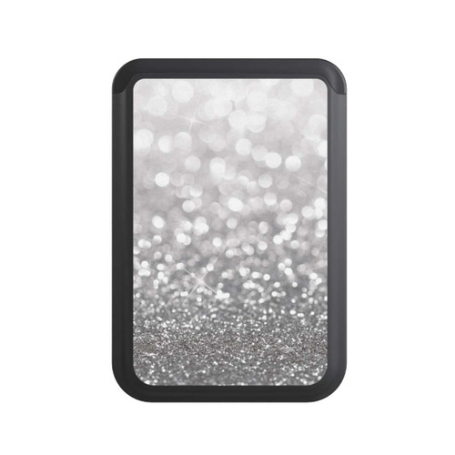  Cardholder Pluie de Paillettes Argentées Look