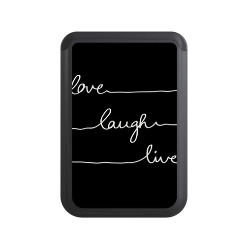  Cardholder Love Laugh Live blanc/noir