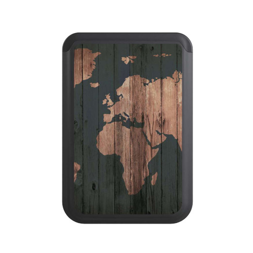  Cardholder Wooden World Map