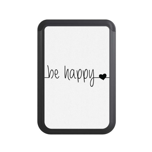  Cardholder Be Happy Weisser Hintergrund