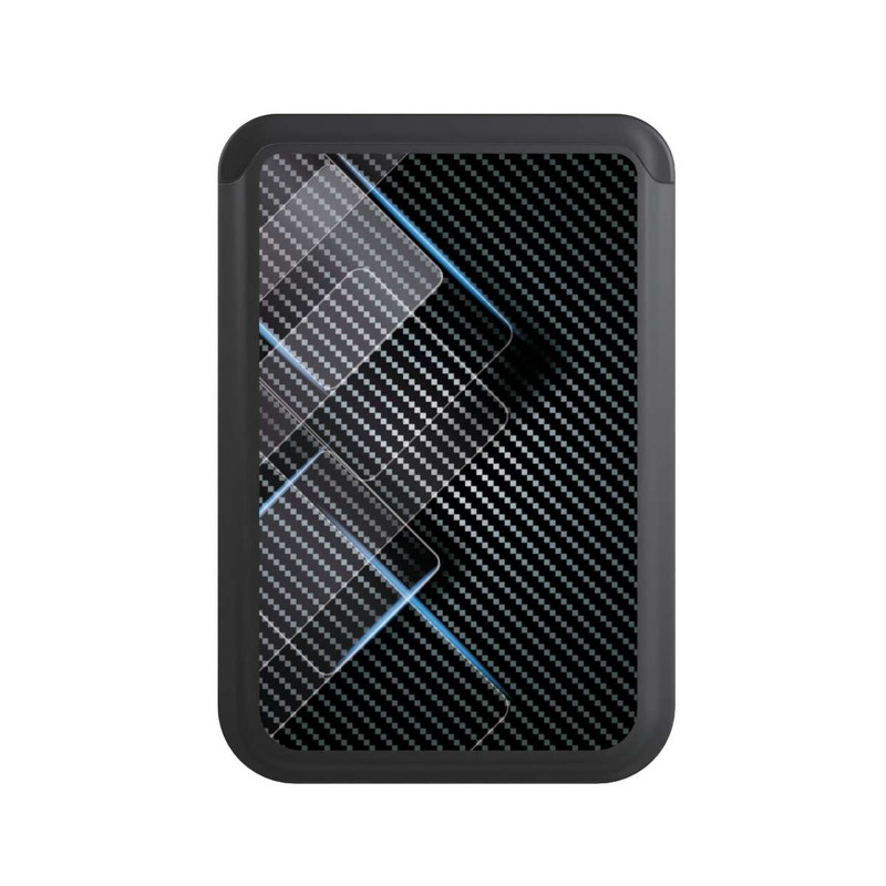  Cardholder Blaue Linien auf Karbon