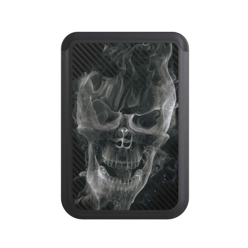  Cardholder rauchender Totenkopf Carbon
