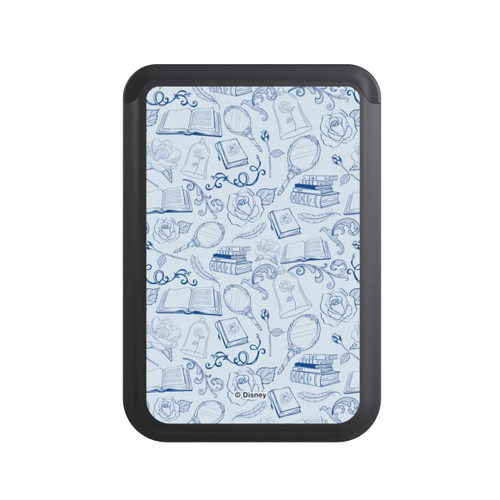  Cardholder Beauty and Beast Pattern Blue