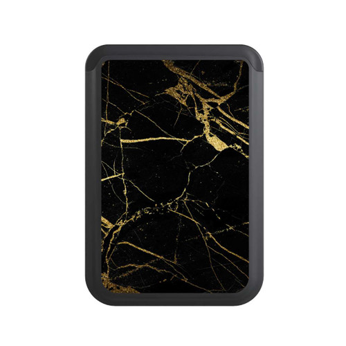  Cardholder Marbre Noir et Or