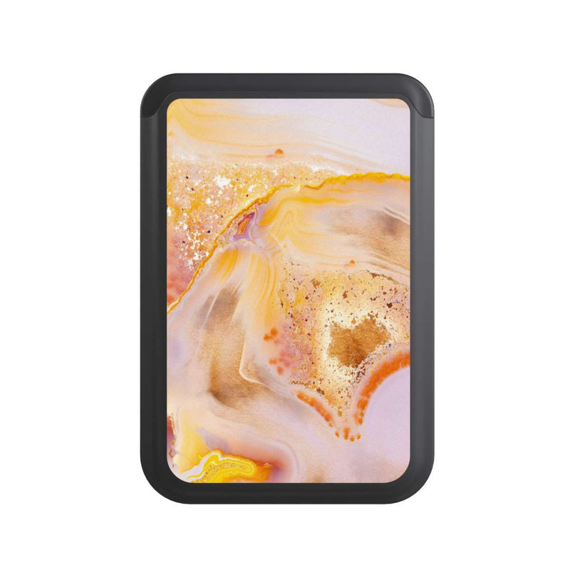 Cardholder Marbre Orange Scintillant