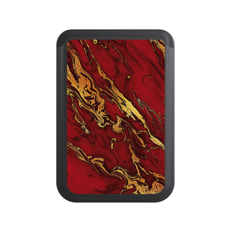  Cardholder Marbre Rouge Doré