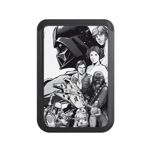  Cardholder StarWars Charaktere - Schwarz-Weiß