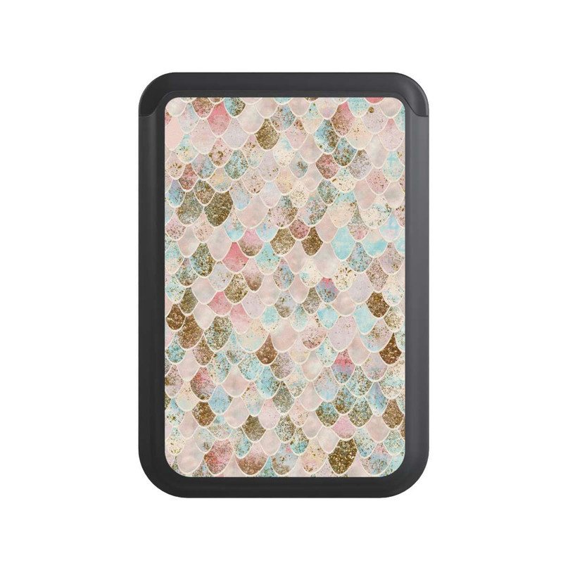  Cardholder Glitzer Look Meerjungfrau Muster