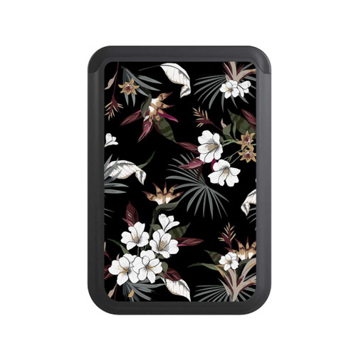  Cardholder Flowers Black