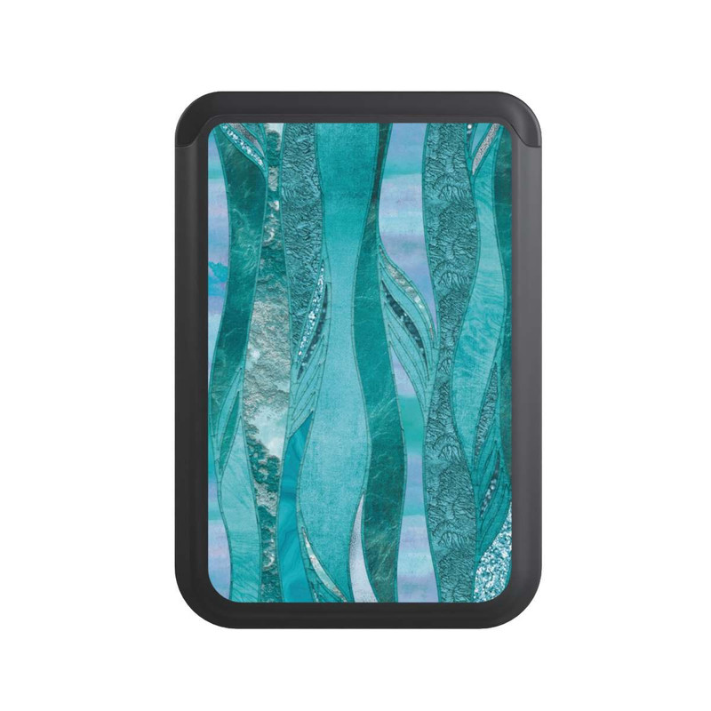  Cardholder glamouröser Glitzerlook blau