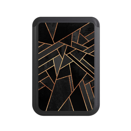  Cardholder Schwarze Nacht Gold Druck