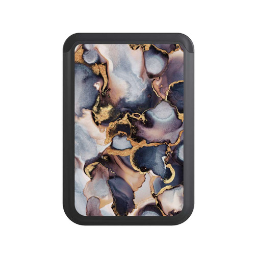  Cardholder Verträumte Tinte Grau-Golddruck