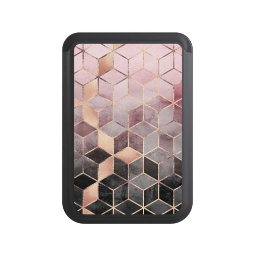  Cardholder Pink-grauer Farbverlauf Würfel Druck