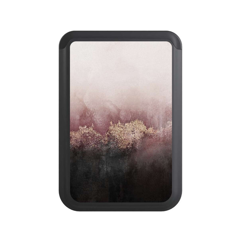  Cardholder Rosa Himmelsstaub Golddruck
