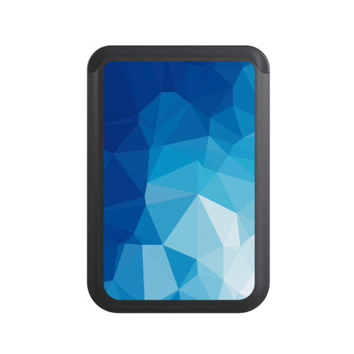 Cardholder Mosaïque Polygonale Bleue