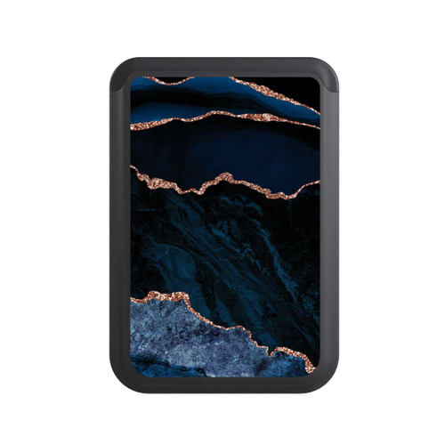  Cardholder Nacht Blau Marmor Landschaft