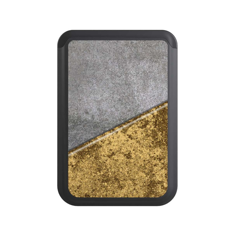  Cardholder Aspect béton et or