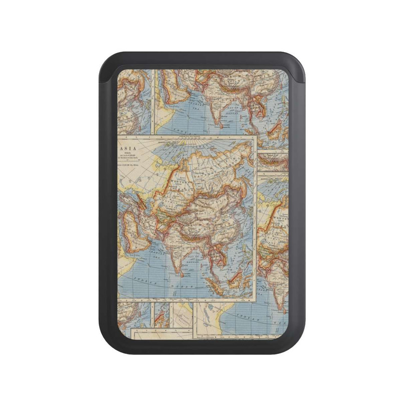  Cardholder Carte du monde vintage