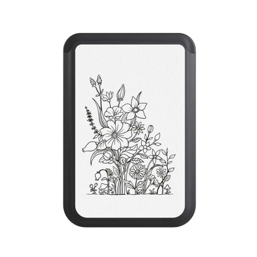  Cardholder Flowers Line Art