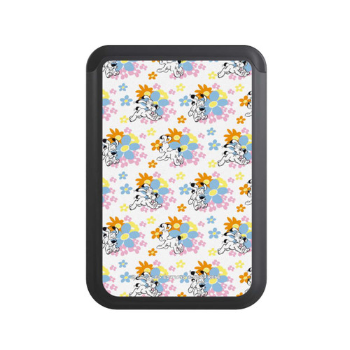  Cardholder Idéfix sur fleurs colorées