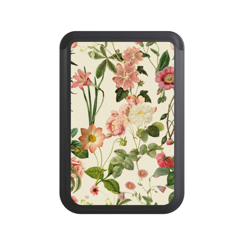  Cardholder Fleurs sauvages sur jaune clair