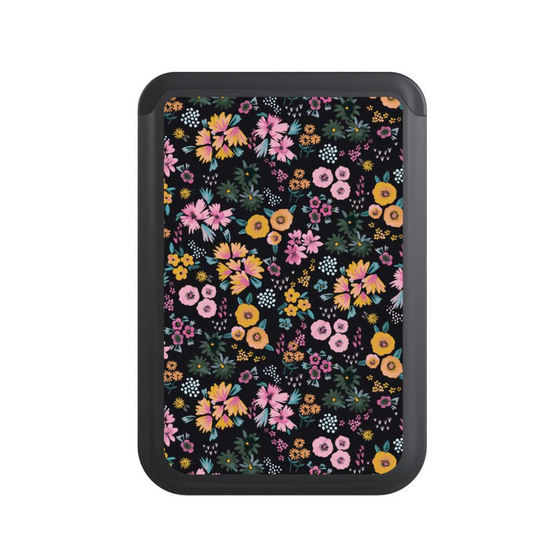  Cardholder Petites Fleurs colorées Noir 2