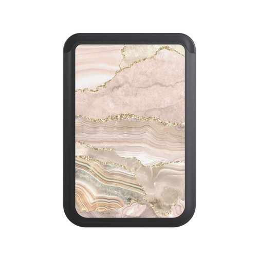  Cardholder Marmor rosa-goldene Streifen