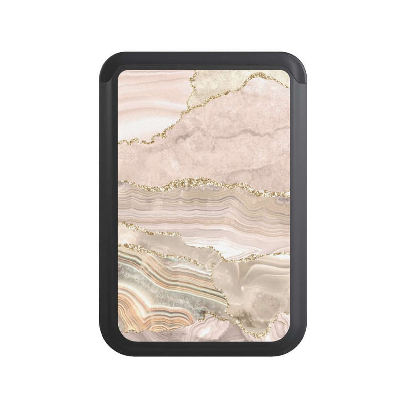  Cardholder Marmor rosa-goldene Streifen