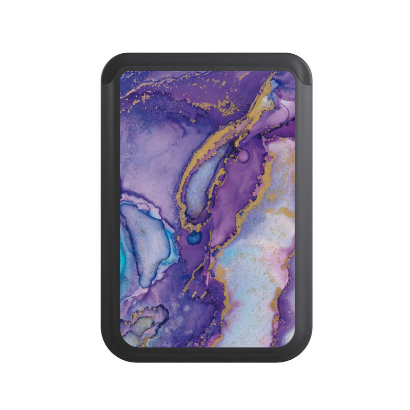  Cardholder Encre tourbillonnante violette et bleue
