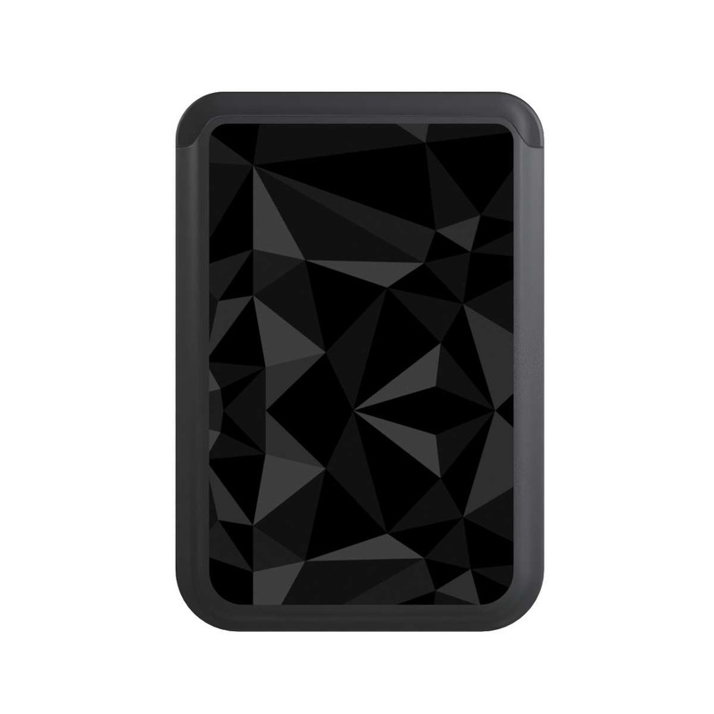  Cardholder Motif Polygone Noir