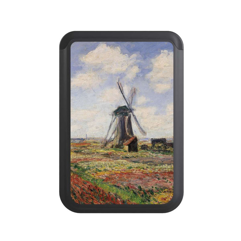  Cardholder Champs de Tulipes et Moulins près de Rijnsburg - Claude Monet