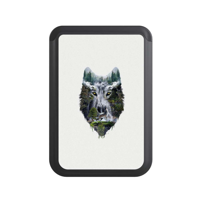  Cardholder Wolf im Wald