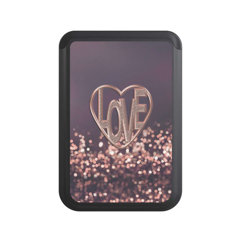 Cardholder LOVE Rose Pailleté