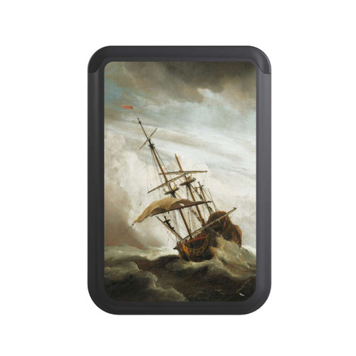  Cardholder A Ship on the High Seas Caught by a Squall