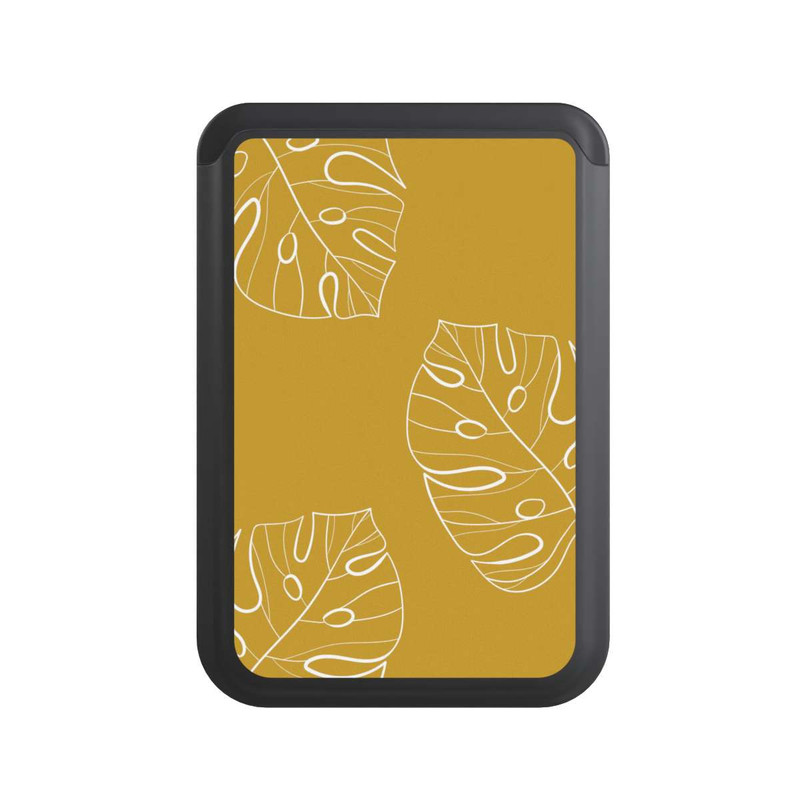  Cardholder Leaves Mustard Background