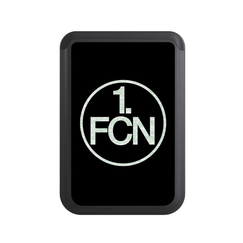  Cardholder FCN Logo in Weiß Hintergrund Schwarz