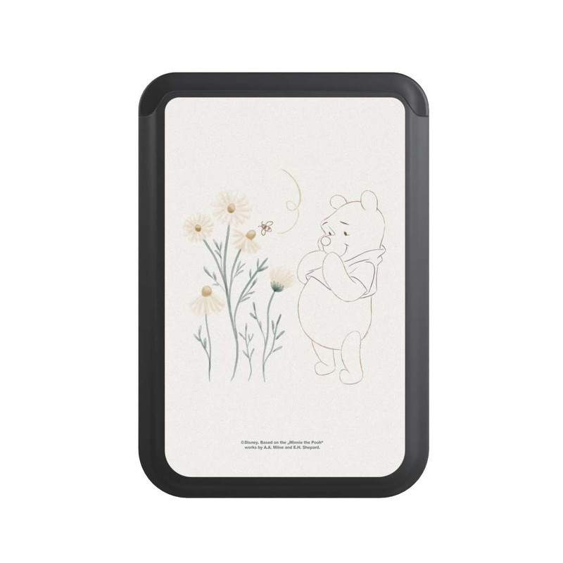  Cardholder Winnie Puuh sieht sich Gänseblümchen an