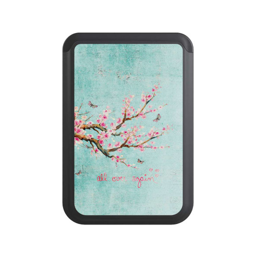  Cardholder Kirschblütenbaummuster Blau