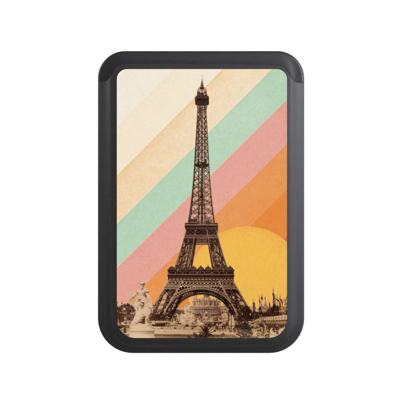  Cardholder Eiffel Tower Rainbow