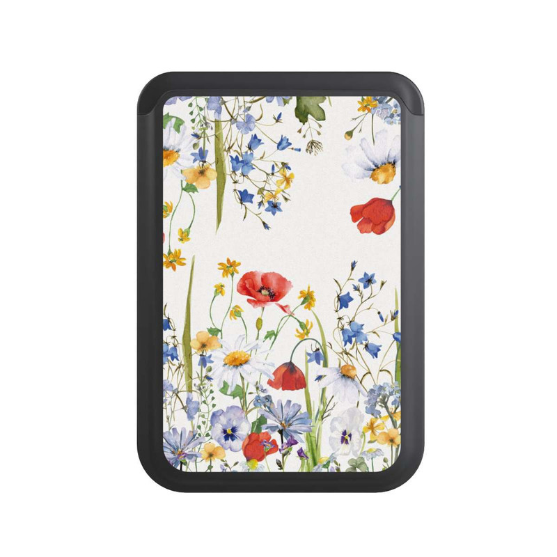  Cardholder Prairie de fleurs de pavot