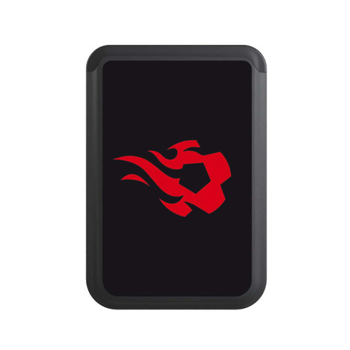  Cardholder Belgian Red Flames Schwarz