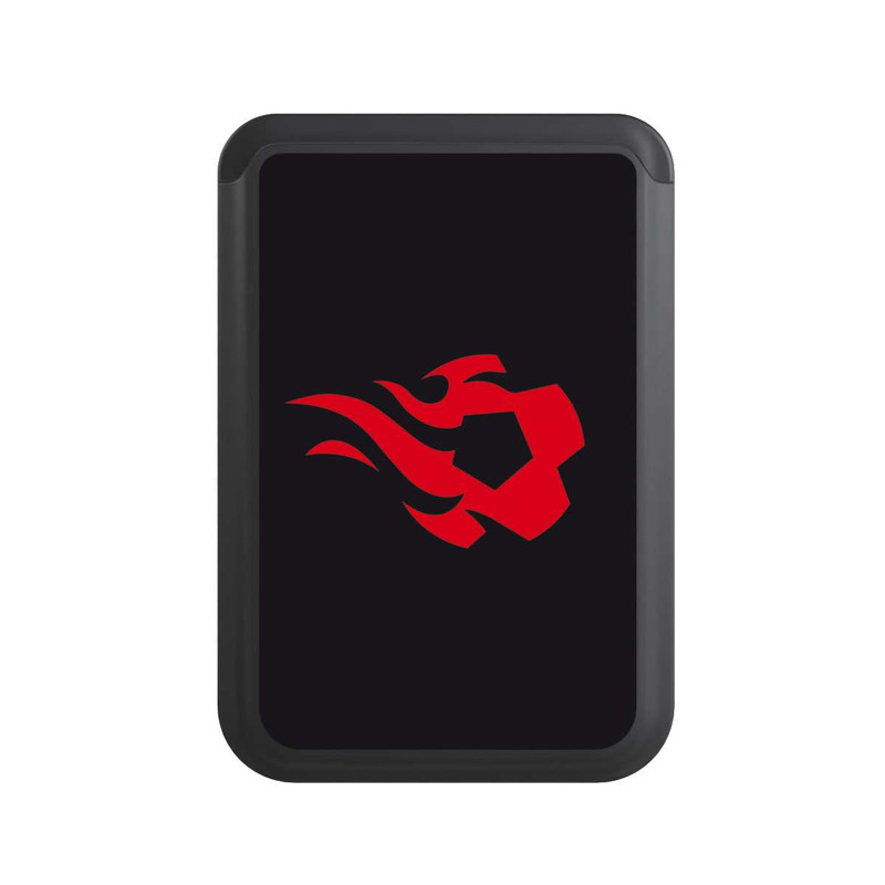  Cardholder Belgian Red Flames Schwarz