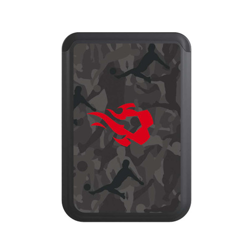  Cardholder Belgisch Rot Flammen Camouflage Grau