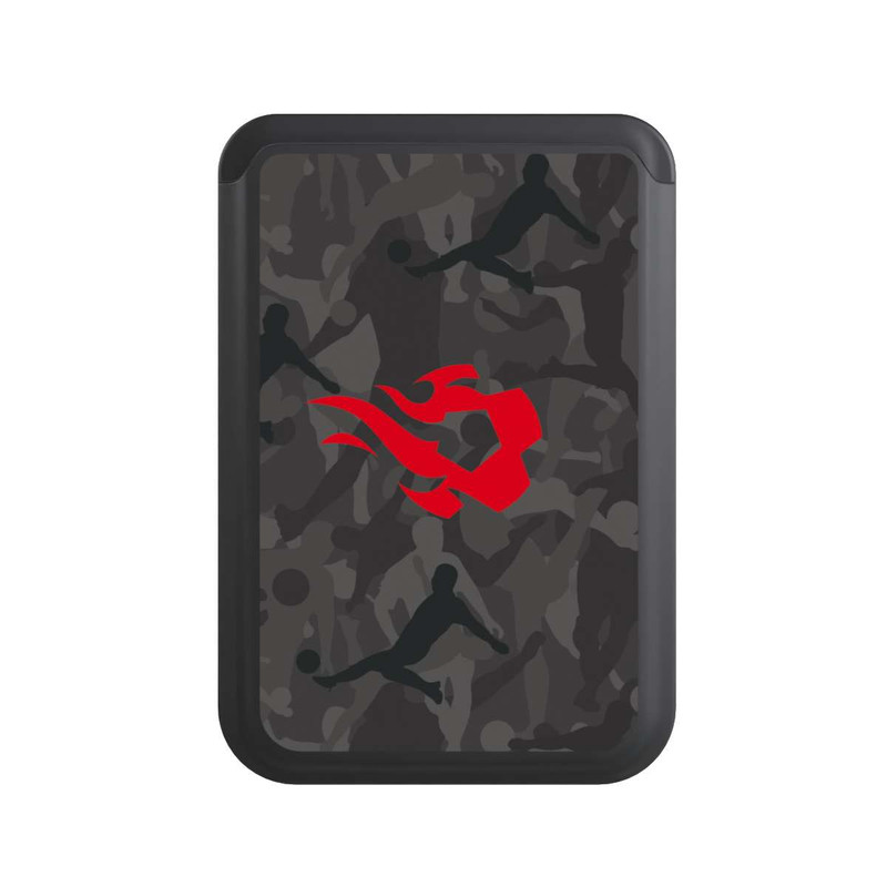  Cardholder Belgisch Rot Flammen Camouflage Grau